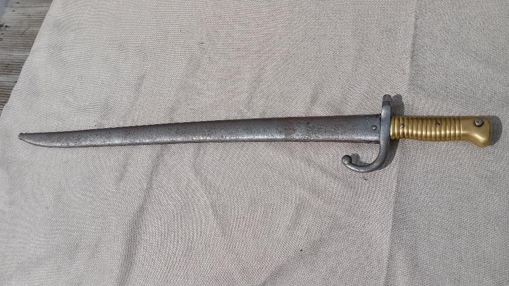 Numéro de Chassepot à baïonnette égal à Thulle 1869, Collections, Enlèvement ou Envoi, Armée de terre, Couteau ou Poignard