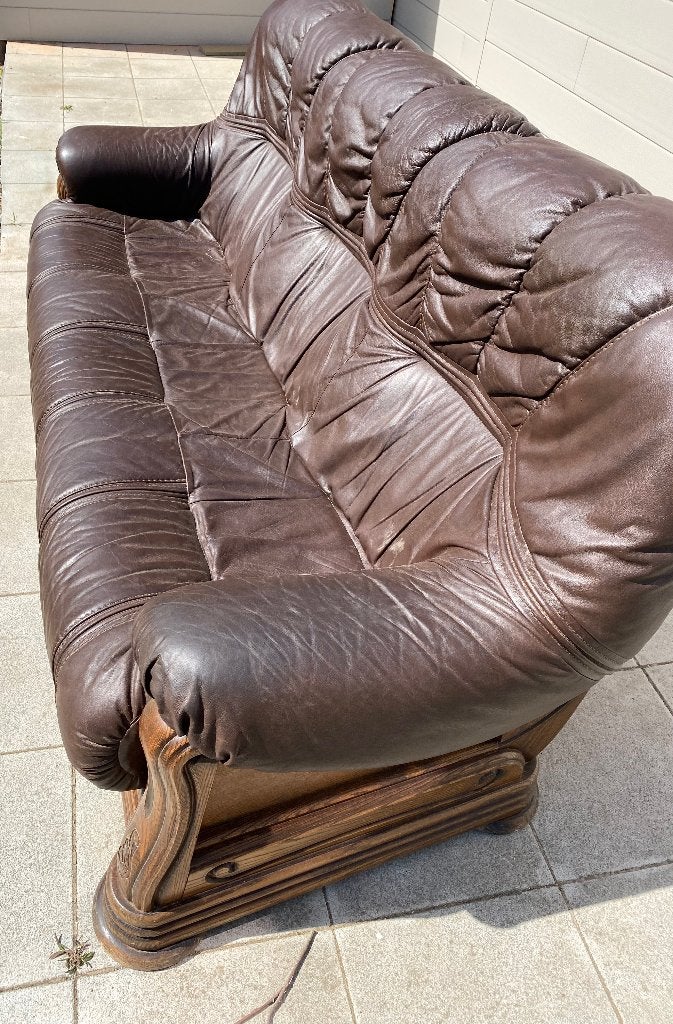 Lederen fauteuils (3–2-1 zit), Ophalen, Gebruikt