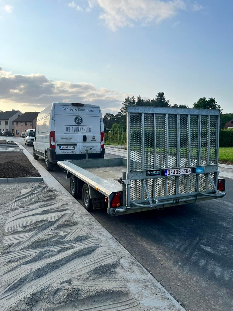 Hapert machinetransporter, Auto diversen, Aanhangers en Bagagewagens, Gebruikt, Ophalen