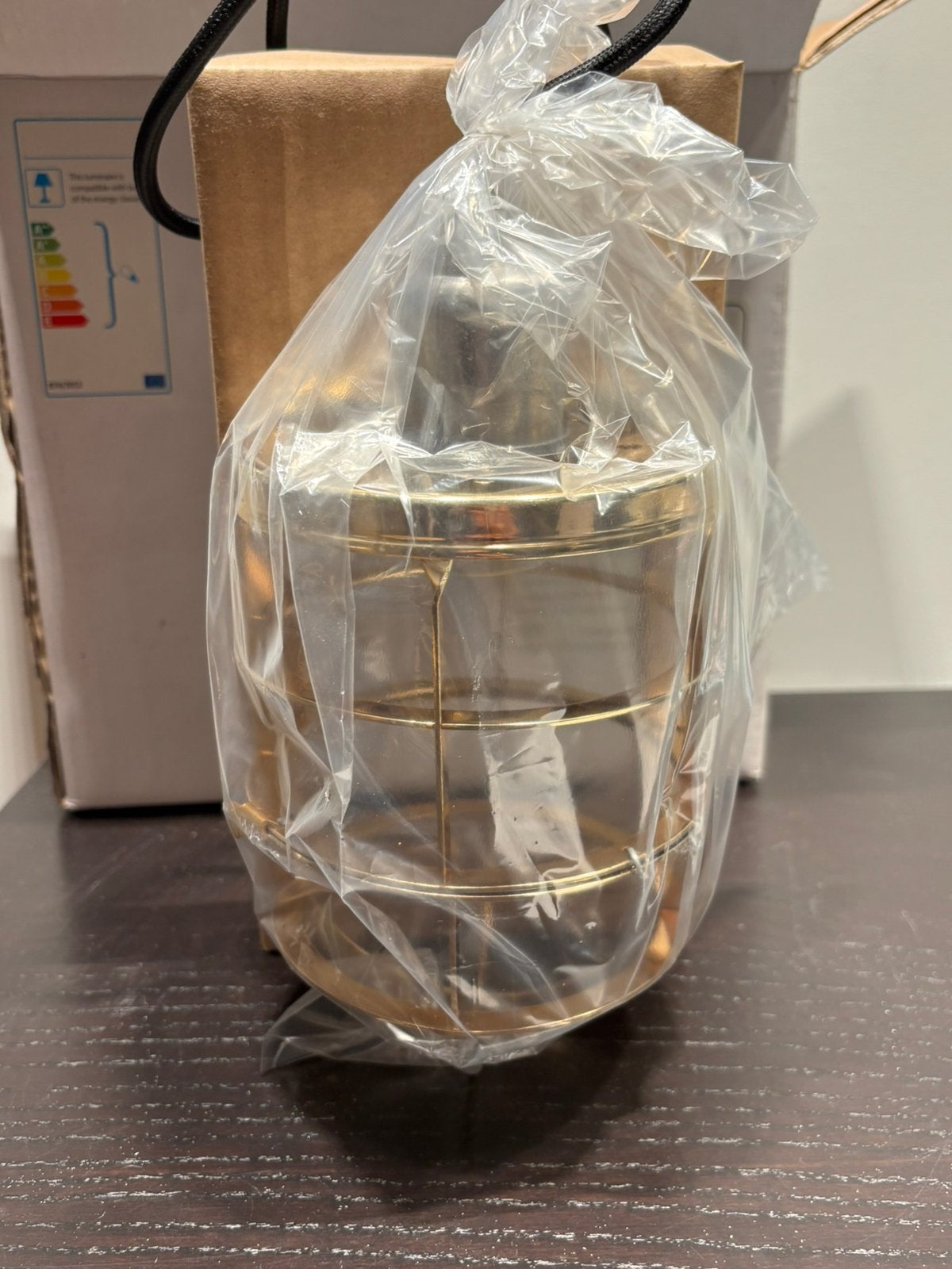 ETH Matino hanglamp handgeblazen glas Yellow Copper NEW, Nieuw, Glas, Industrieel, E27 (groot)