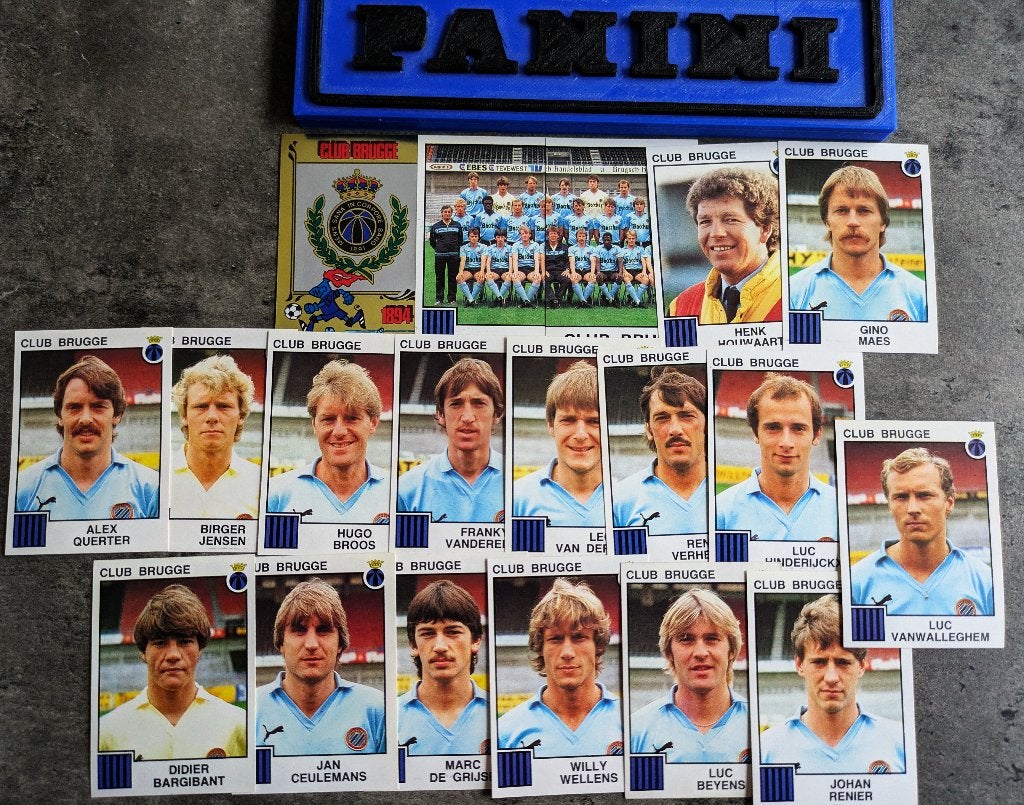 PANINI FOOTBALL 85 CLUB BRUGGE 19 STICKERS 1985 voetbal, Verzenden, Nieuw