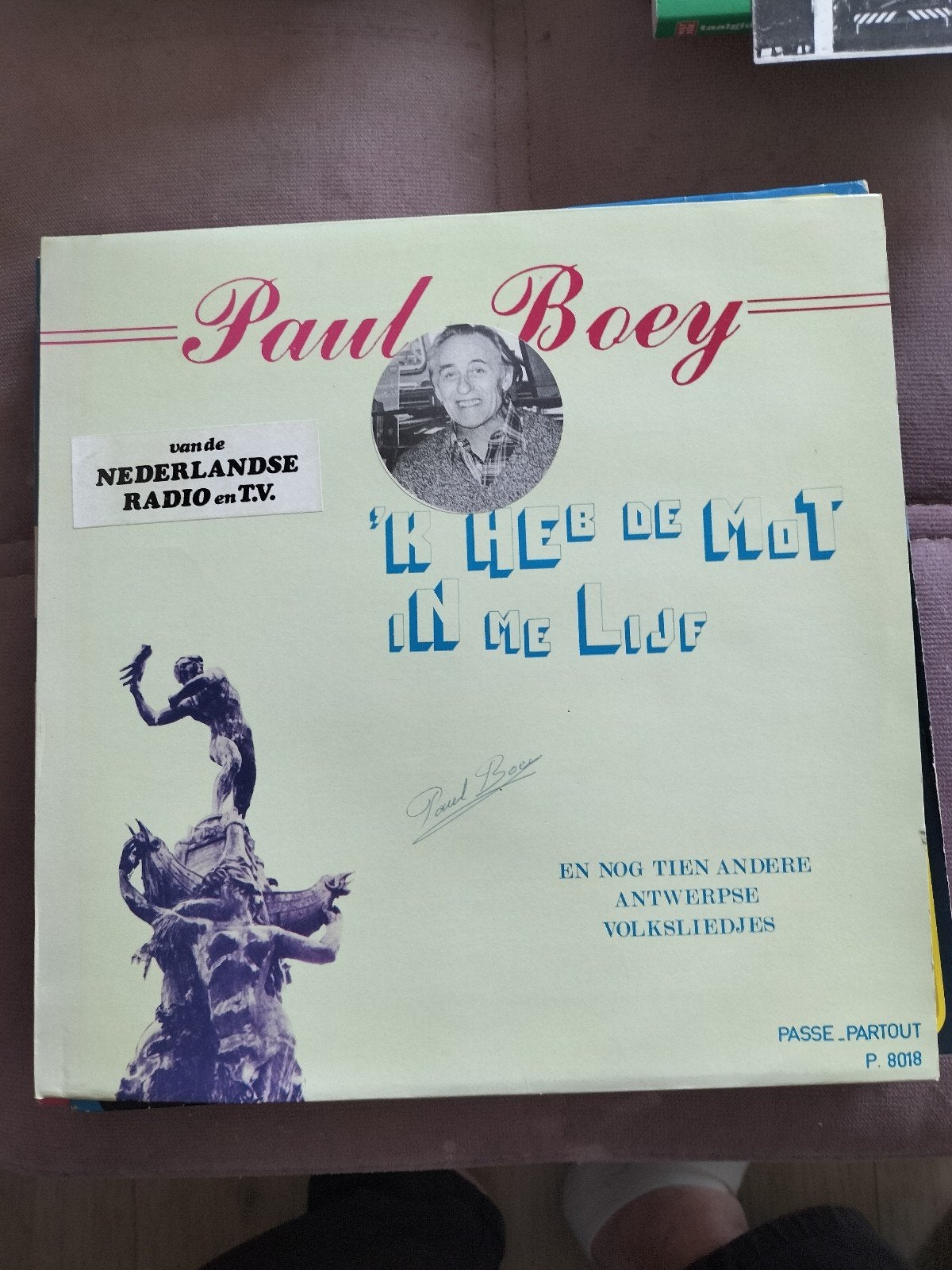 LP Paul Boey met de hit 'K heb de mot in me lijf e.a. hits, CD & DVD, Chanson réaliste ou Smartlap, Utilisé, Envoi, LP