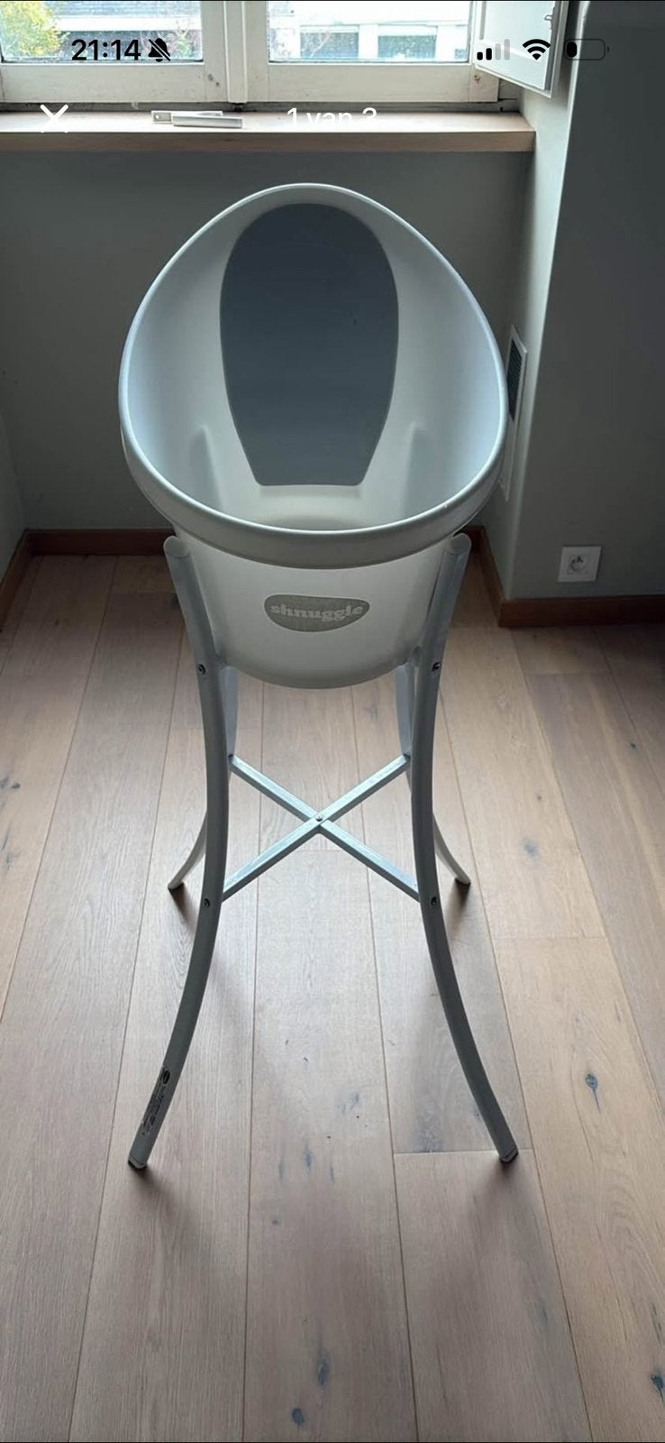 Snuggle babybadje met standaard, Ophalen, Zo goed als nieuw, Badje, Standaard