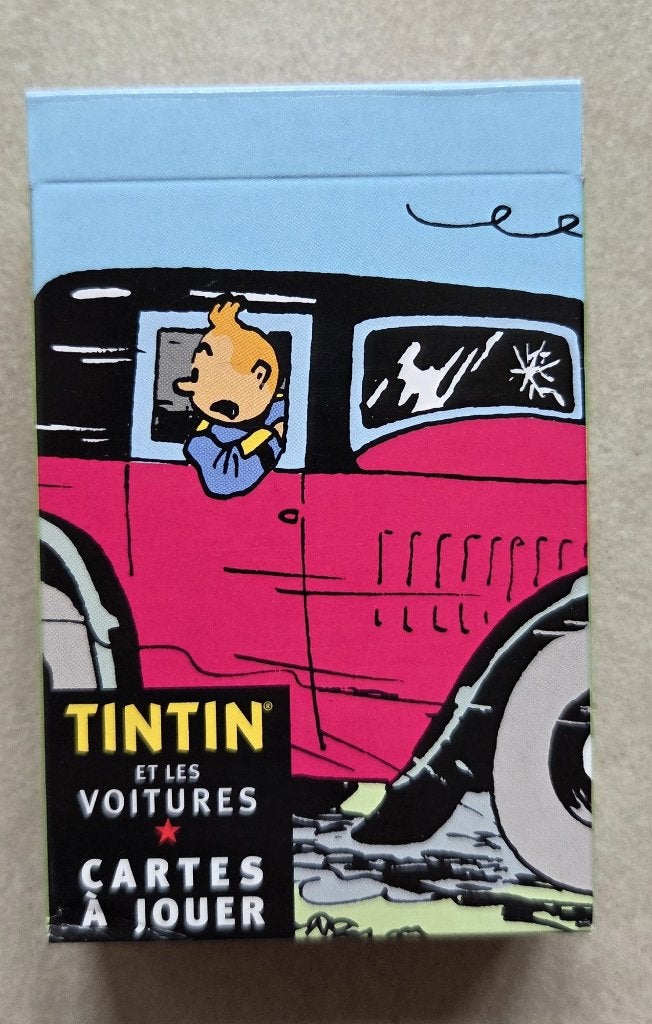Kaartspel Tintin et les voitures, Enlèvement ou Envoi, Tintin, Comme neuf, Livre ou Jeu
