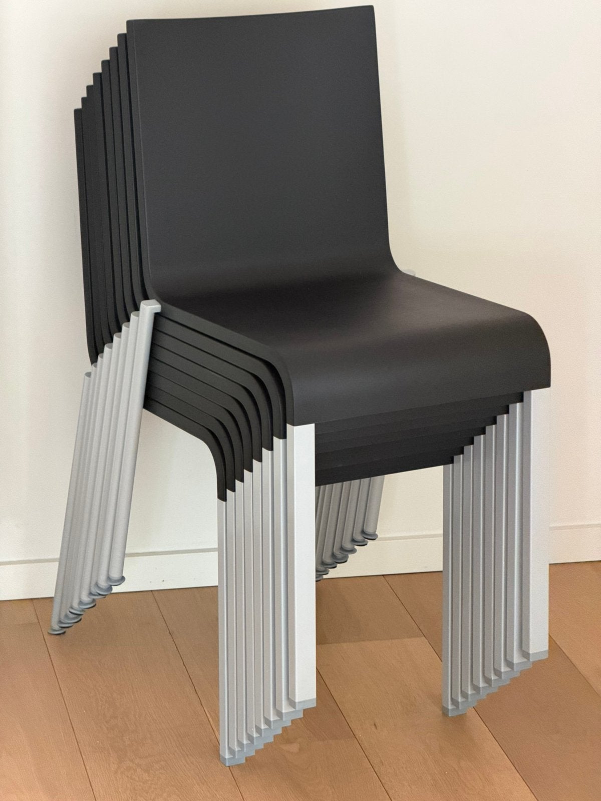 Vitra .03 Design Stoelen - Van Severen - Zwart goede staat, Zwart, Ophalen of Verzenden, Vijf, Zes of meer stoelen, Kunststof