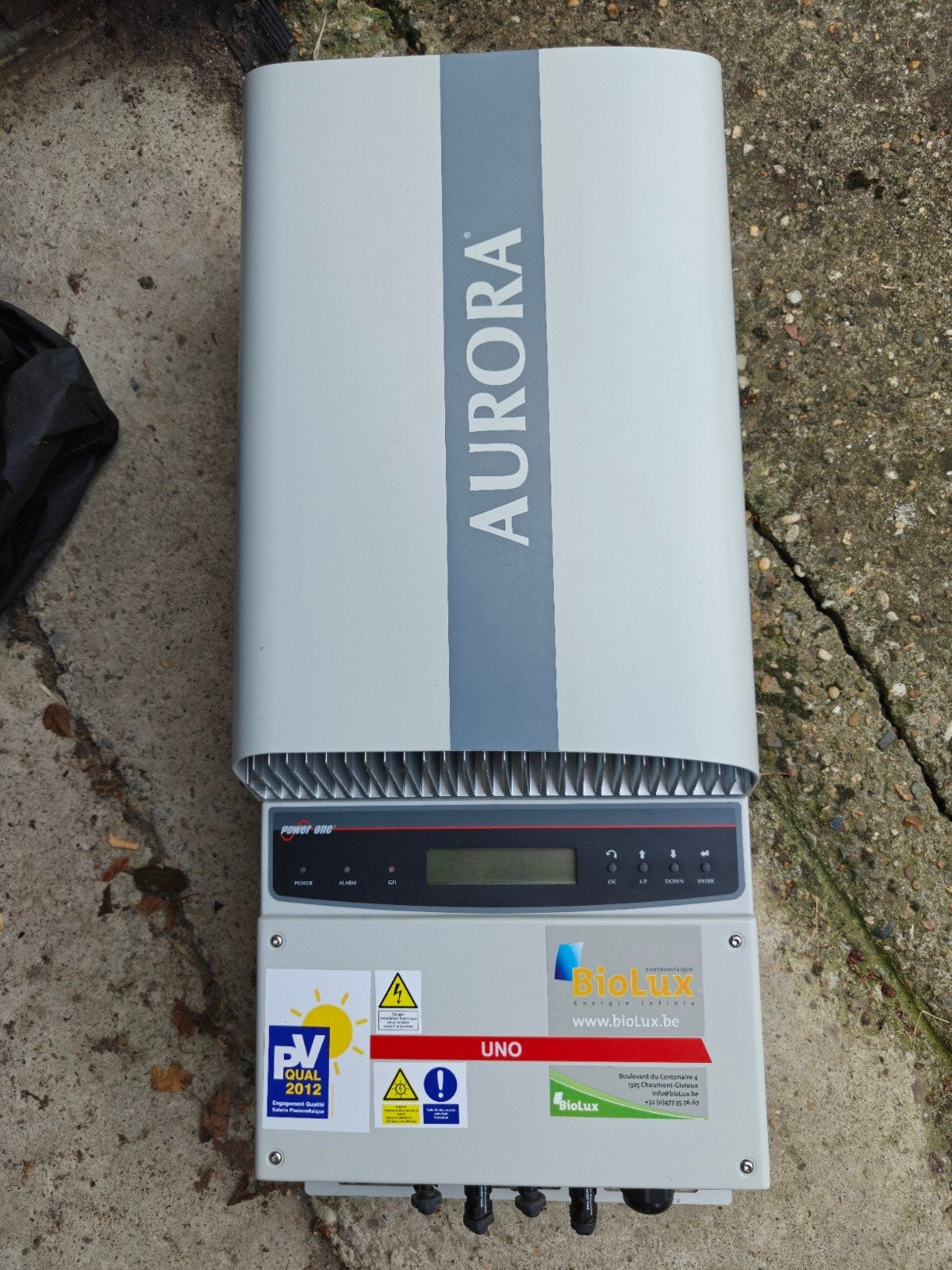 onduleur solaire Aurora, Doe-het-zelf en Bouw, Zonnepanelen en Toebehoren, Ophalen, Gebruikt, Compleet systeem, Minder dan 100 wattpiek