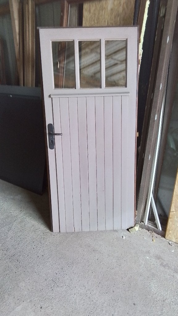 Porte en meranti, Bricolage & Construction, Châssis & Portes coulissantes, Châssis de fenêtre, Comme neuf, Enlèvement, Vitre comprise