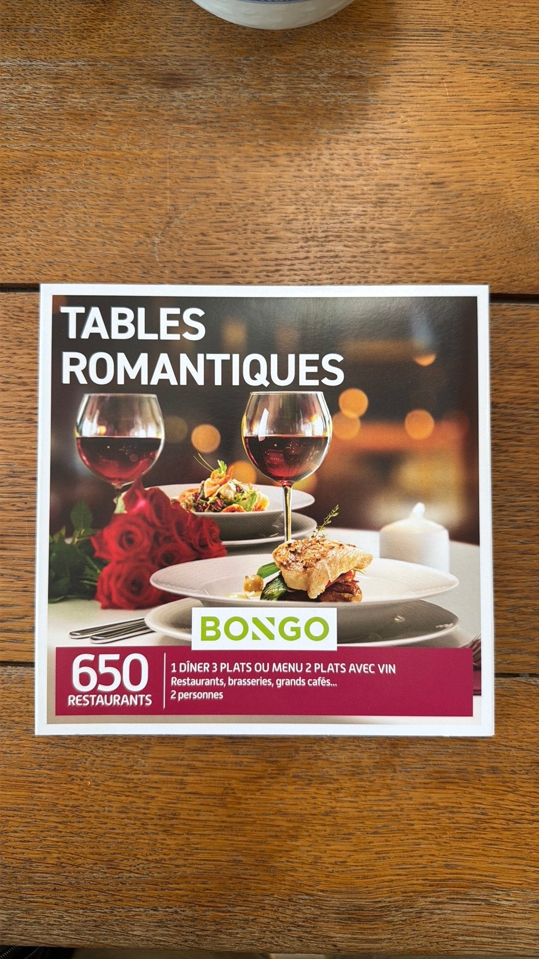 Romantische Bongo-tafels, Tickets en Kaartjes, Twee personen, Cadeaubon, Arrangement, Overige typen