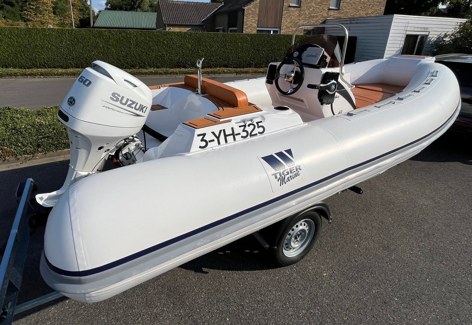 RIB 4m80 + Suzuki 60 ch 2024 en parfait état !, Réservoir de carburant, Comme neuf, Enlèvement, Tiger Marine