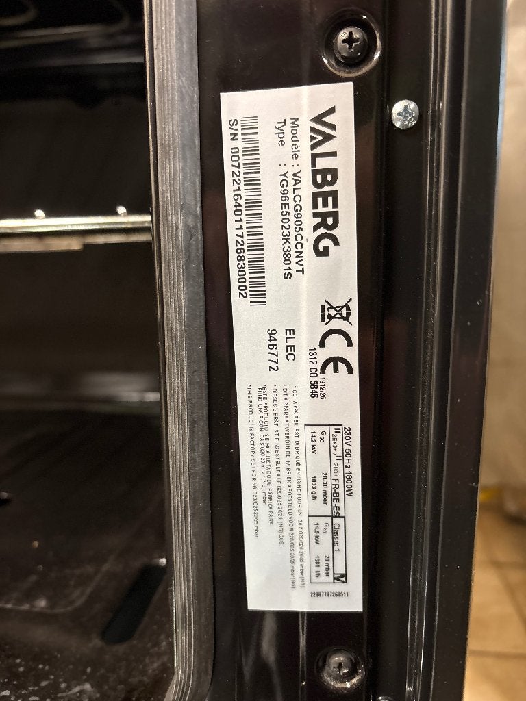 Elektrische oven met gasfornuis, Ophalen, 60 cm of meer, Zo goed als nieuw, Gas