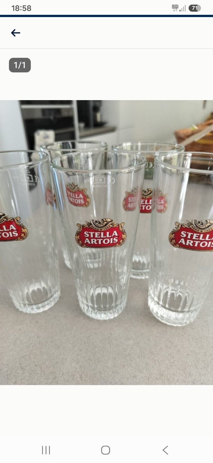 Stella artois ribbels 33 cl rood label, Enlèvement