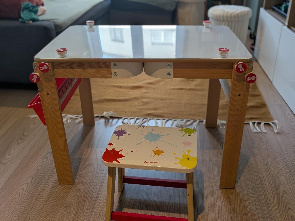 Kinderbureau en krijtbord, Huis en Inrichting, Ophalen, In hoogte verstelbaar, Gebruikt