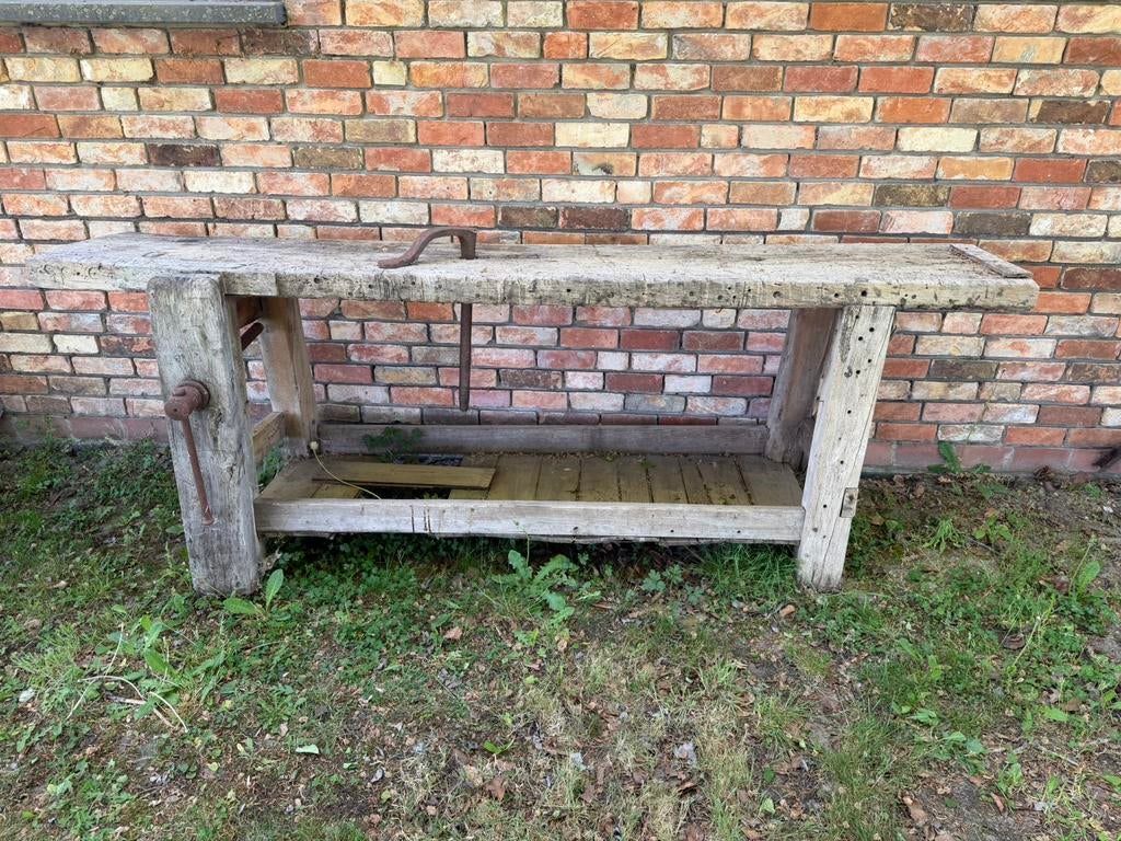 Oude werktafel, Ophalen, Gebruikt