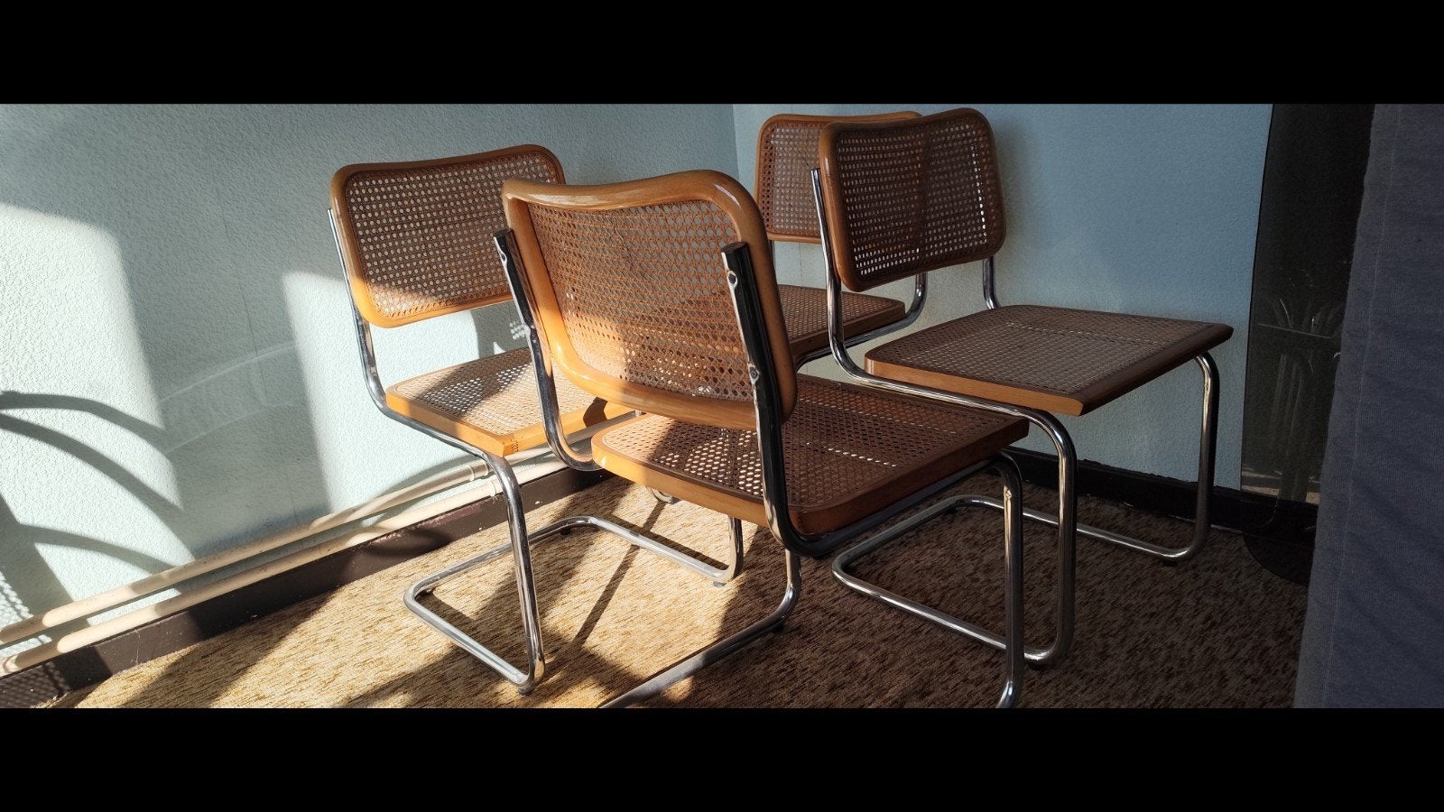 Set vintage cesca stoelen, Huis en Inrichting, Stoelen, Ophalen, Gebruikt, Overige kleuren, Hout