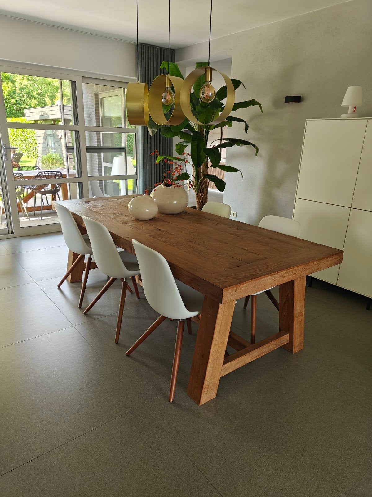 Eettafel teak 240*100 cm, Ophalen, 100 tot 150 cm, Teakhout, 200 cm of meer