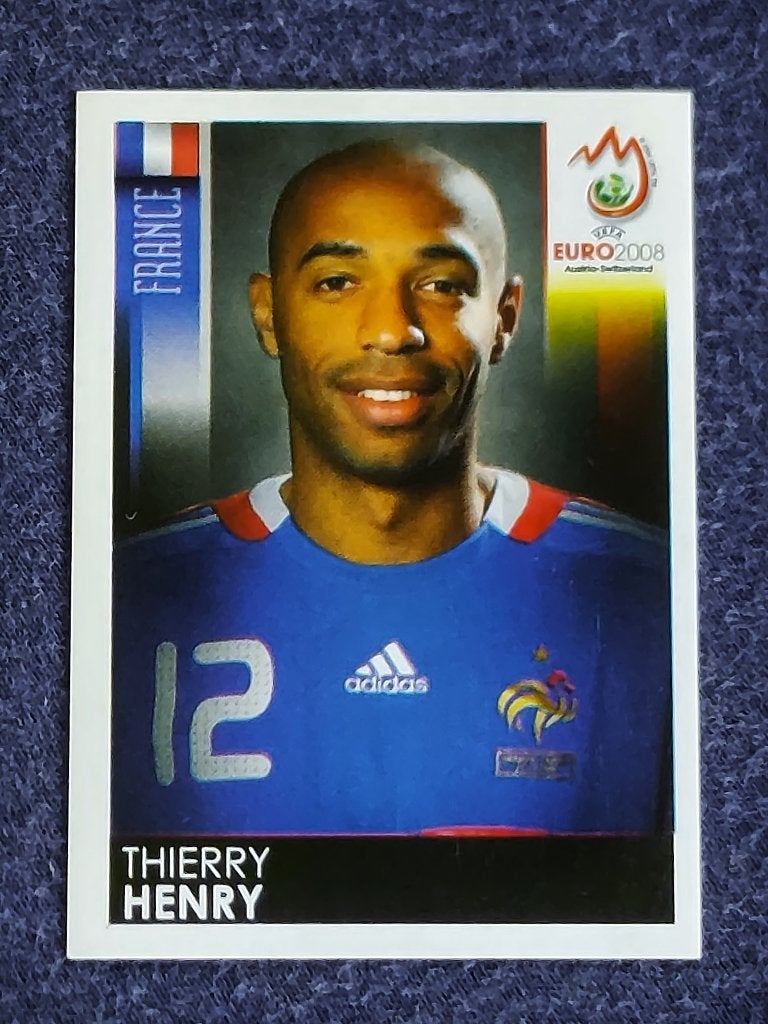 Panini sticker card voetbal ' EK Euro 2008 - Thierry Henry ', Ophalen of Verzenden, Nieuw, Poster, Plaatje of Sticker