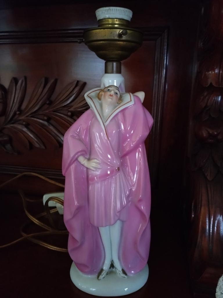 Art deco beeld  , lamp, Antiek en Kunst, Ophalen
