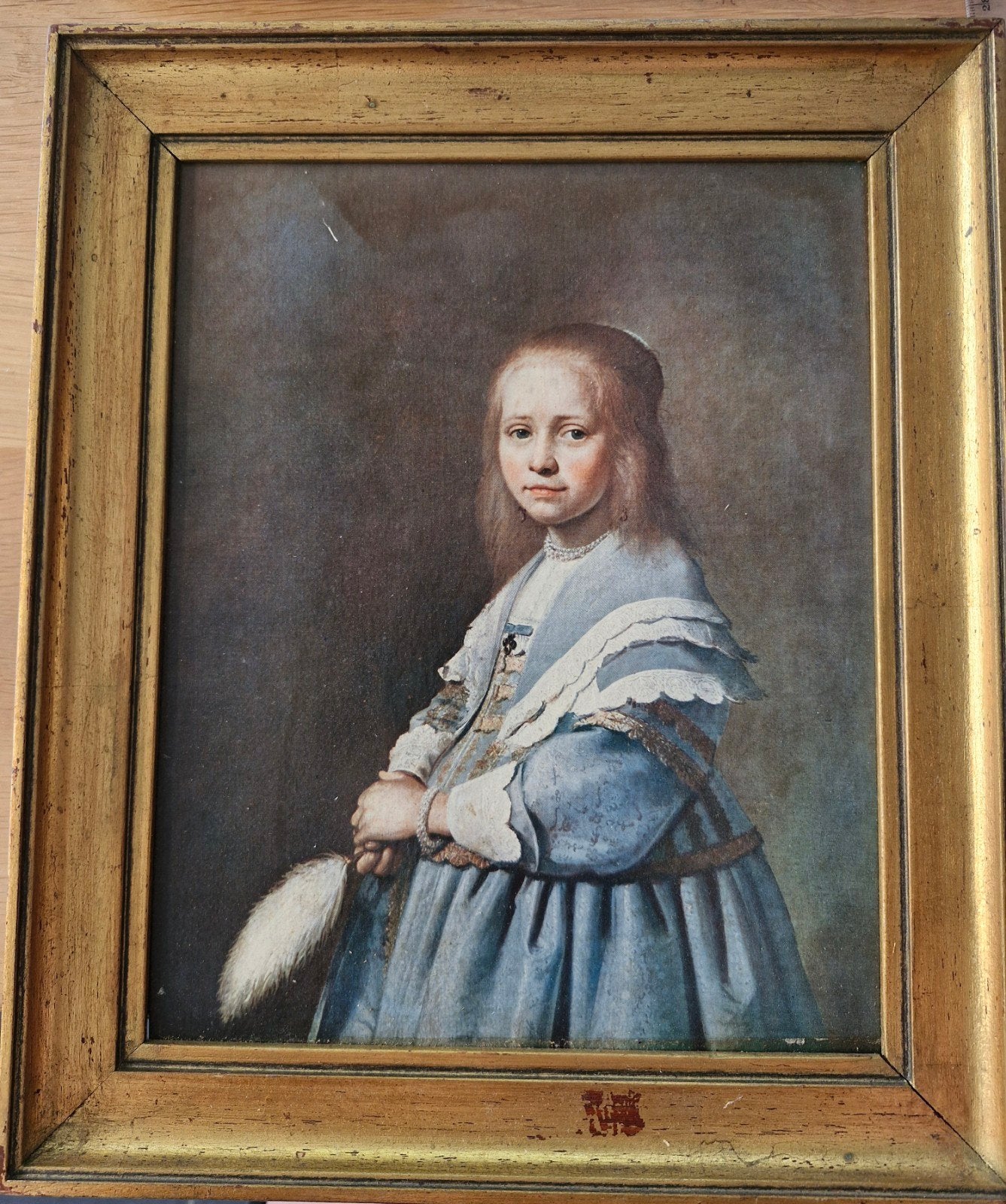 Portret van een meisje in het blauw (1641) van Johannes Vers, Antiek en Kunst, Ophalen