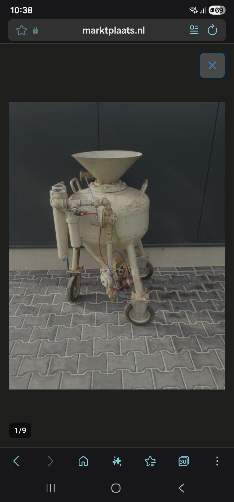 Zandstraalketel 250l met compressor, Bricolage & Construction, Matériel de nettoyage, Enlèvement