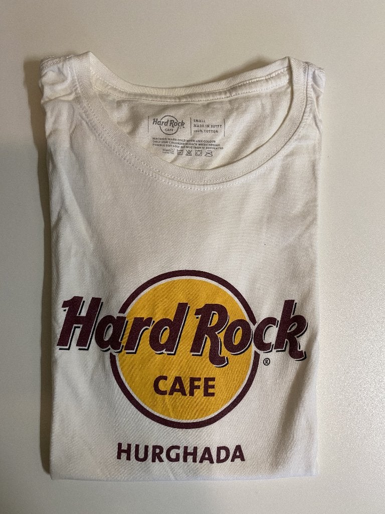 Hard rock cafe Hurghada maat S, Wit, Ophalen of Verzenden, Zo goed als nieuw, Korte mouw