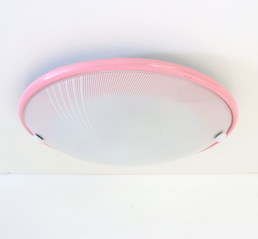 Vintage roze  plafondlamp -Made in Spain - pOp ArT, Roze, Vintage, Ophalen of Verzenden, Zo goed als nieuw