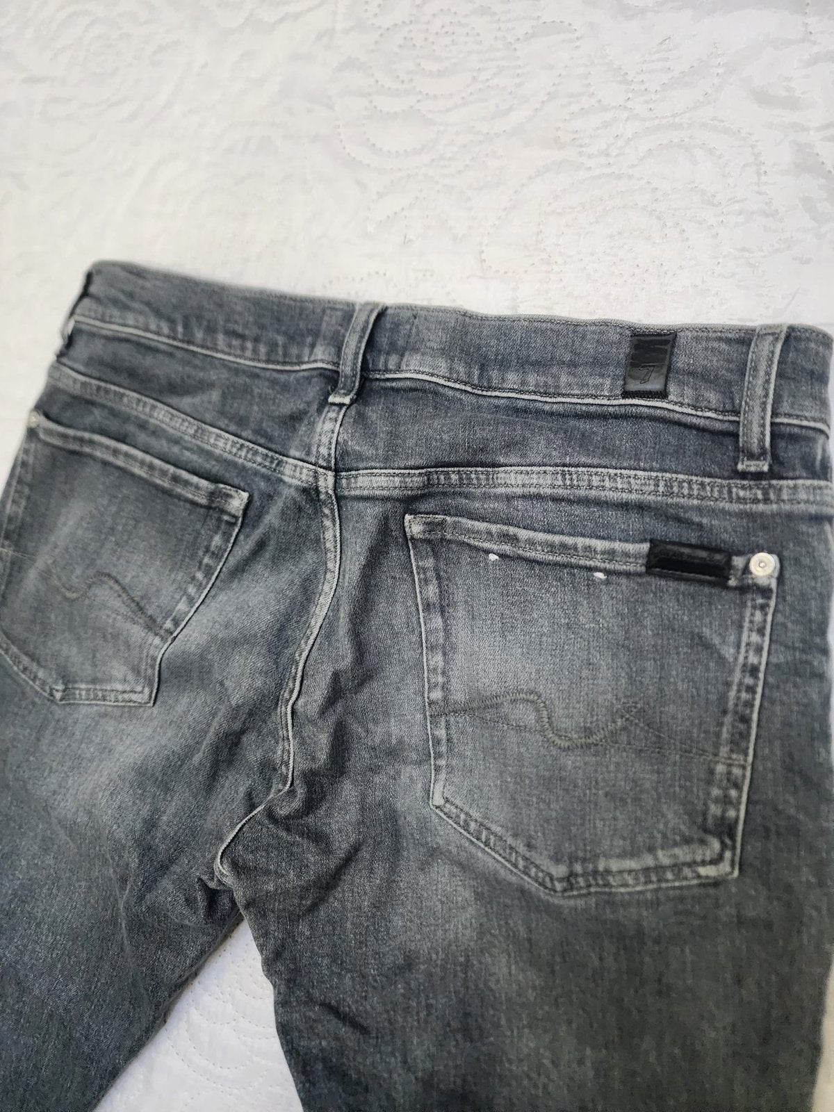 Jean Slim / Skinny Gris 7 For All Mankind Taille W33, Vêtements | Hommes, Envoi, Comme neuf, Gris