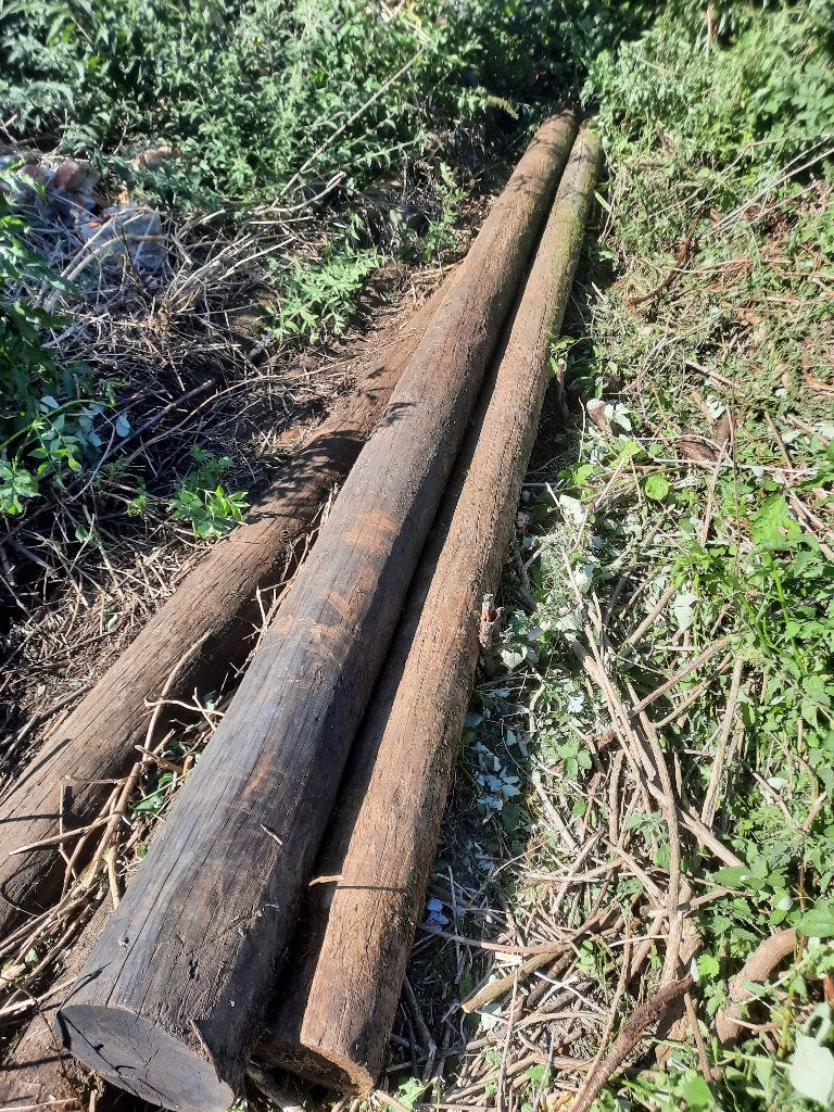 houten palen, Tuin en Terras, Ophalen, Gebruikt, 250 cm of meer, Palen