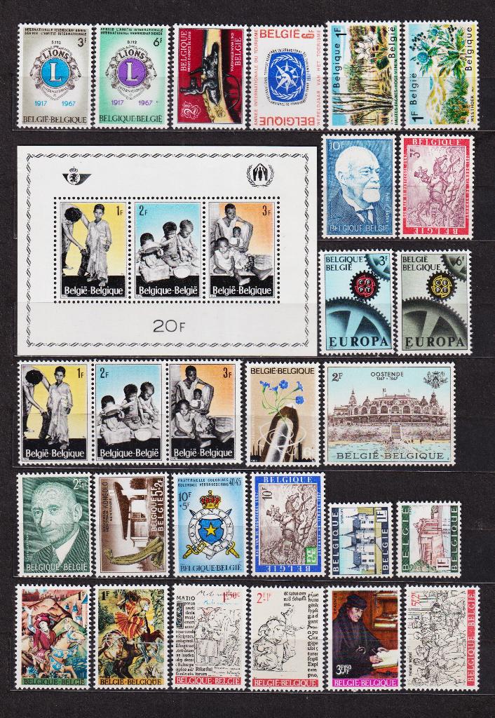 België 1967 compleet jaar **, Postzegels en Munten, Postzegels | Europa | België, Verzenden, Postfris, Postfris