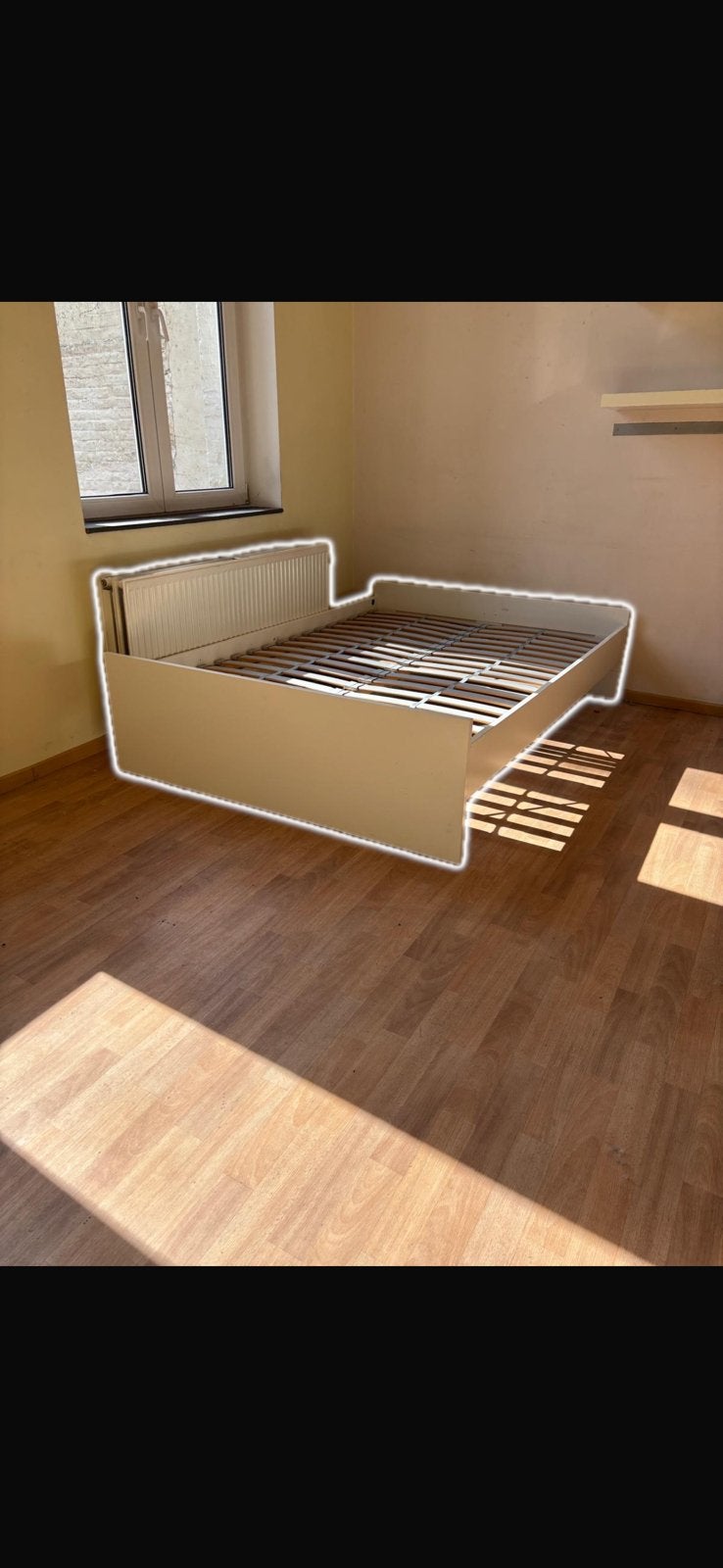 2-persoonsbed met latoflex te koop, Huis en Inrichting, Slaapkamer | Bedden, Ophalen, Gebruikt, Tweepersoons, Wit