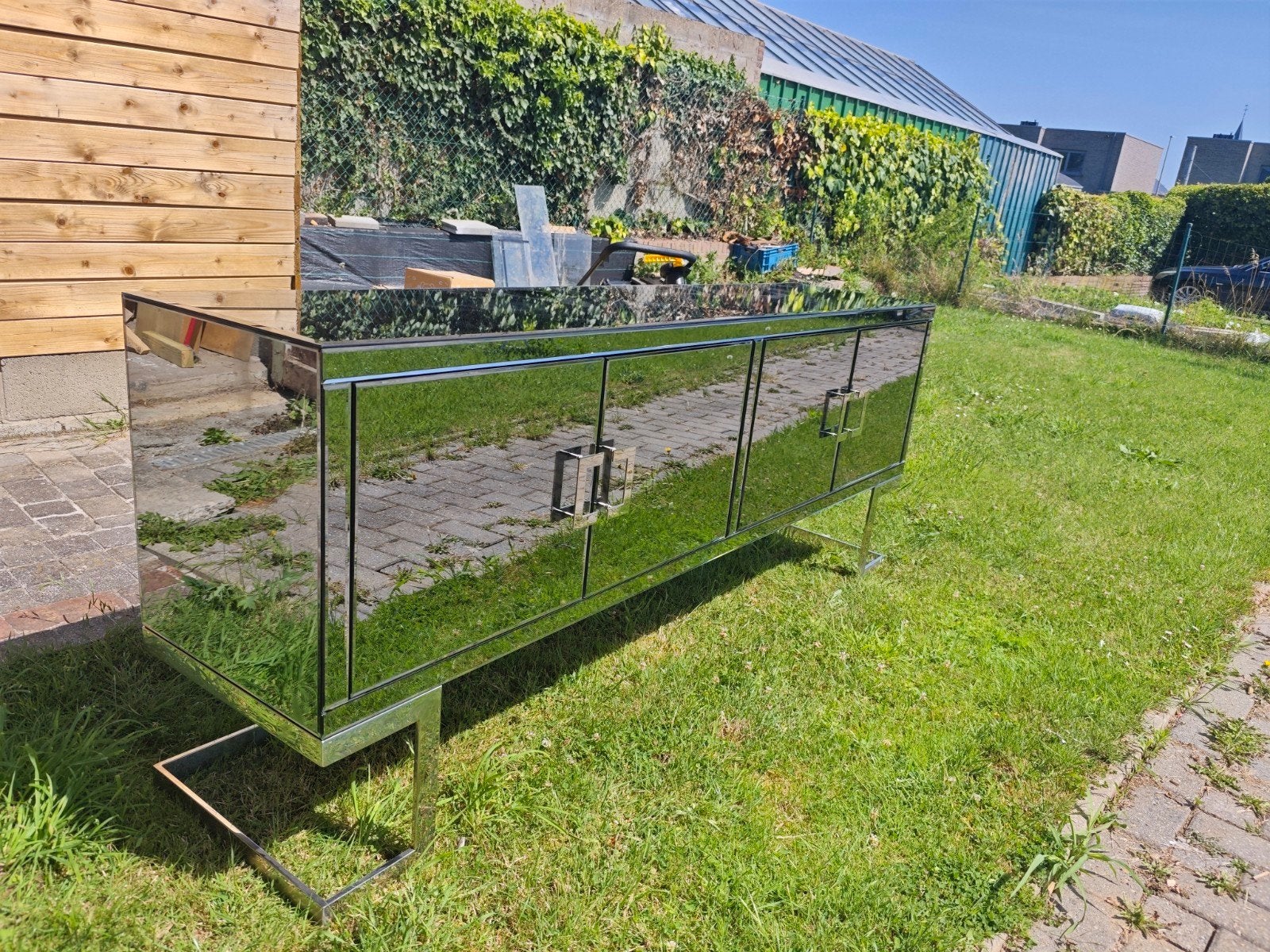 Mooi spiegelkast commode vitrine kast, Antiek en Kunst, Ophalen