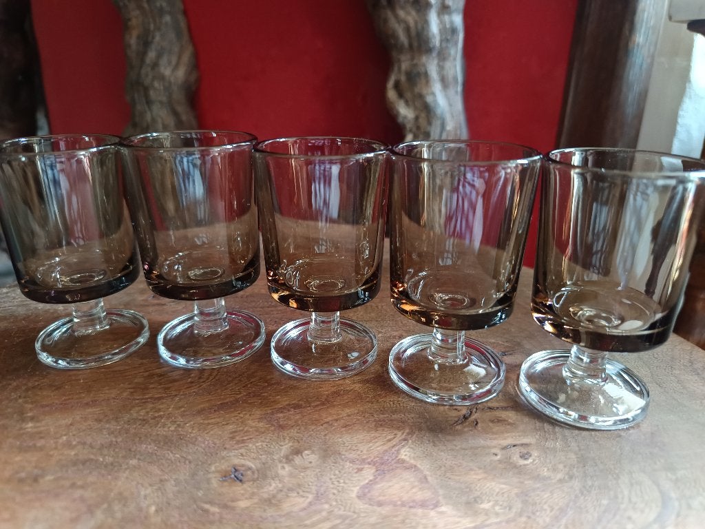 5 vintage glaasjes luminarc modèle Suède, Verzenden