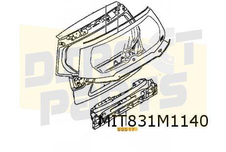 Mitsubishi Outlander achterklep onderste deel (1/10-9/12) Or, -, Nieuw, Ophalen of Verzenden, Achter