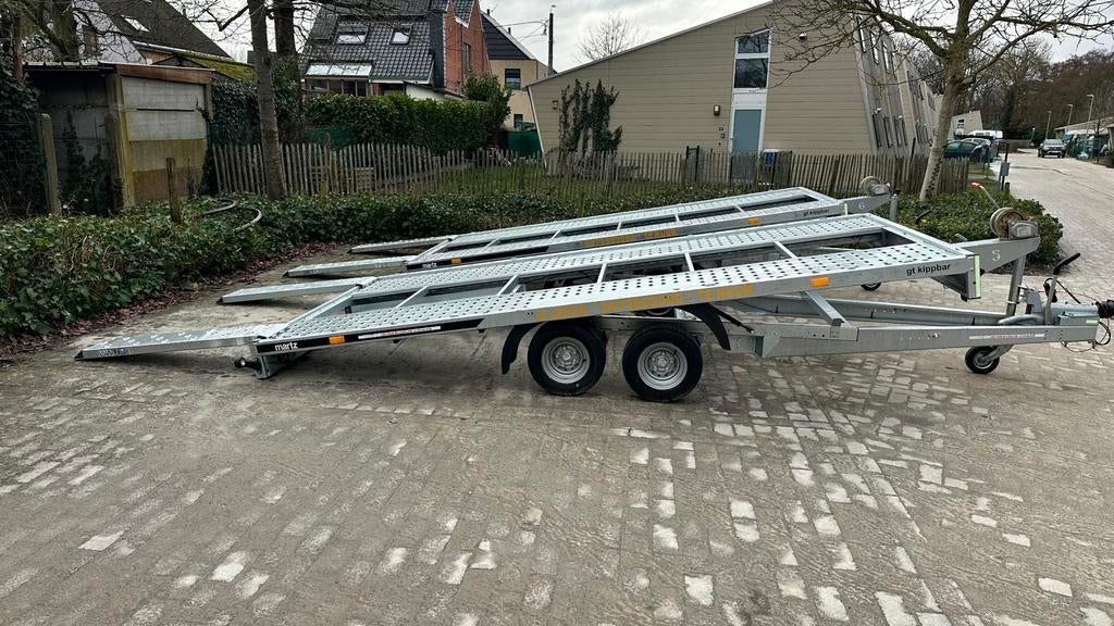 Location remorque Plateau basculant pour voiture 4x2m 2700kg, Enlèvement, Comme neuf