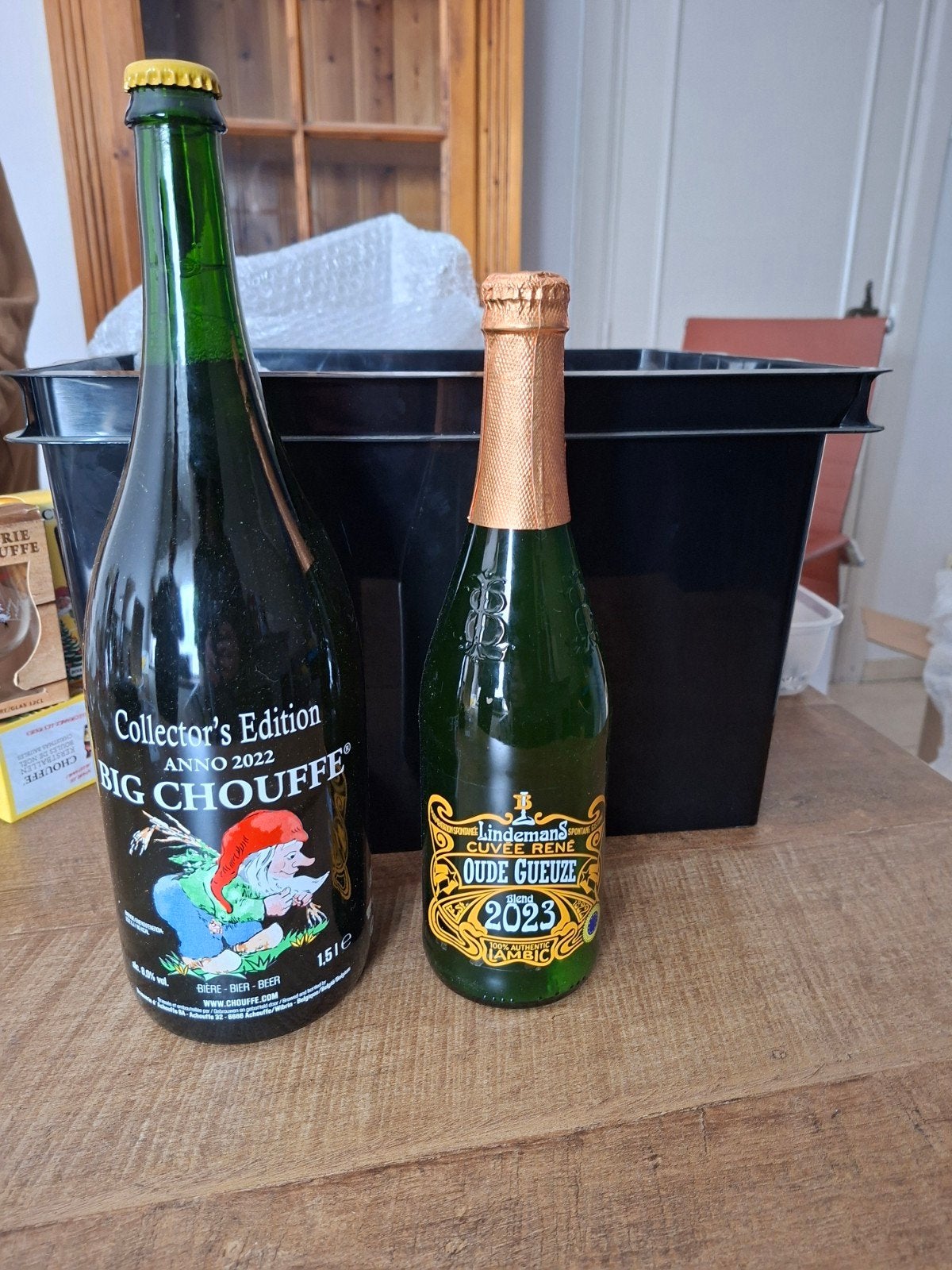 big chouffe & Lindemans oude Geuze 2023, Verzamelen, Ophalen, Nieuw, Flesje(s), Overige merken