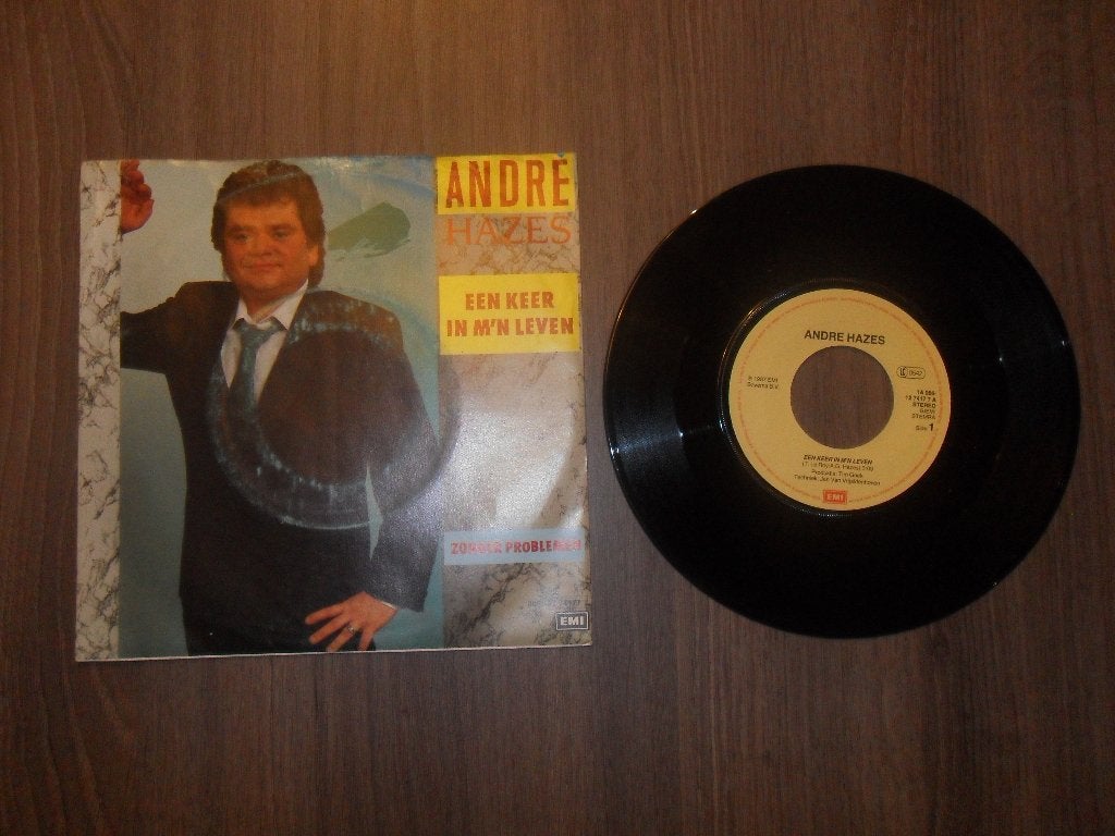 André Hazes - Een keer in m'n leven, Enlèvement ou Envoi, Utilisé, 7 inch, Chanson réaliste ou Smartlap