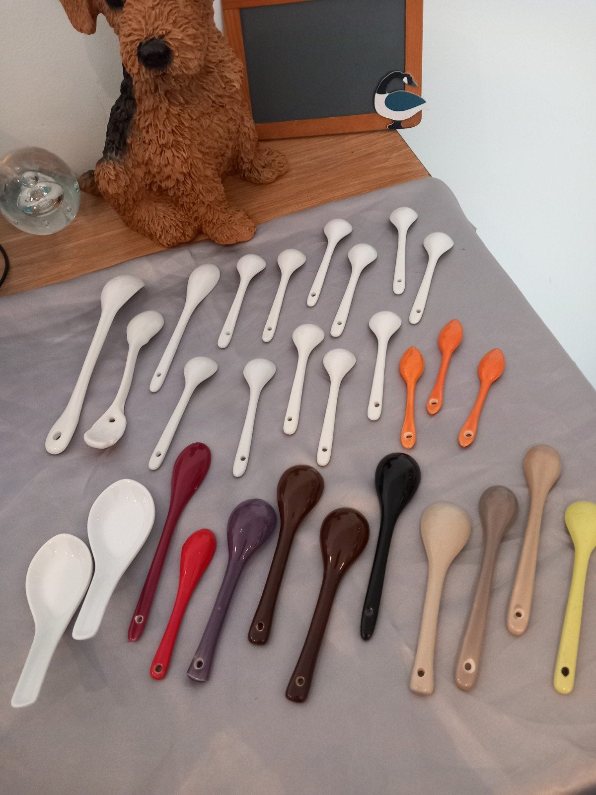 Petites cuillères porcelaine, Maison & Meubles, Cuisine | Couverts, Enlèvement ou Envoi