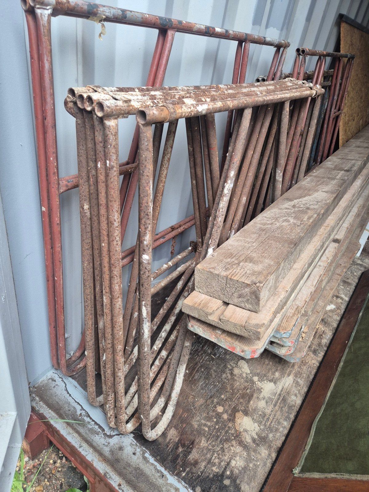 Klapschragen Betonmixer steigerplanken OSB platen Aquapanele, Doe-het-zelf en Bouw, Gebruikt, 25 tot 50 mm, Ophalen of Verzenden