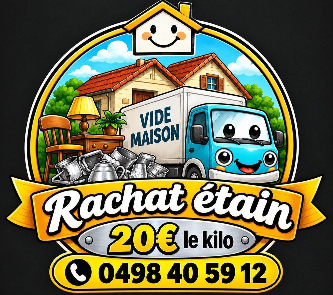rachat étain, Enlèvement ou Envoi