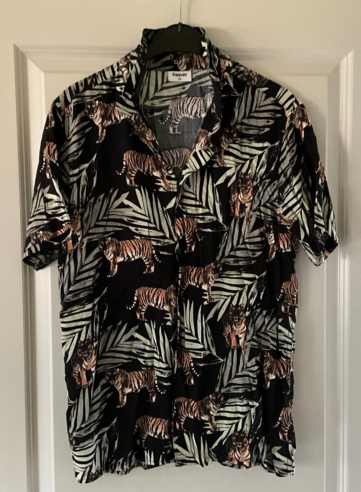 Hemd met tijgerprint, Kinderen en Baby's, Kinderkleding | Maat 170, Zo goed als nieuw, Jongen of Meisje, Overhemd of Blouse, Ophalen of Verzenden