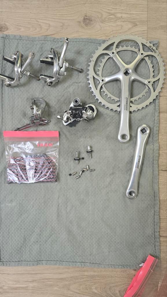 Campagnolo 2x10 titanium record groep, Ophalen of Verzenden, Stuur, Carbon