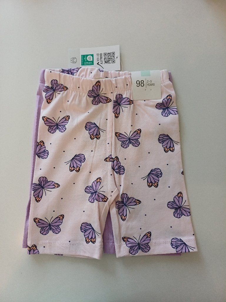 NIEUW set 2 fietsbroeken 'vlinders' maat 98 Kik, Enfants & Bébés, Enlèvement ou Envoi, Fille, Pantalon