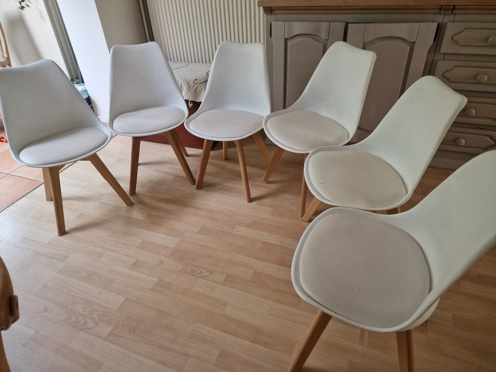 lot de 6 chaises scandinaves, Maison & Meubles, Enlèvement