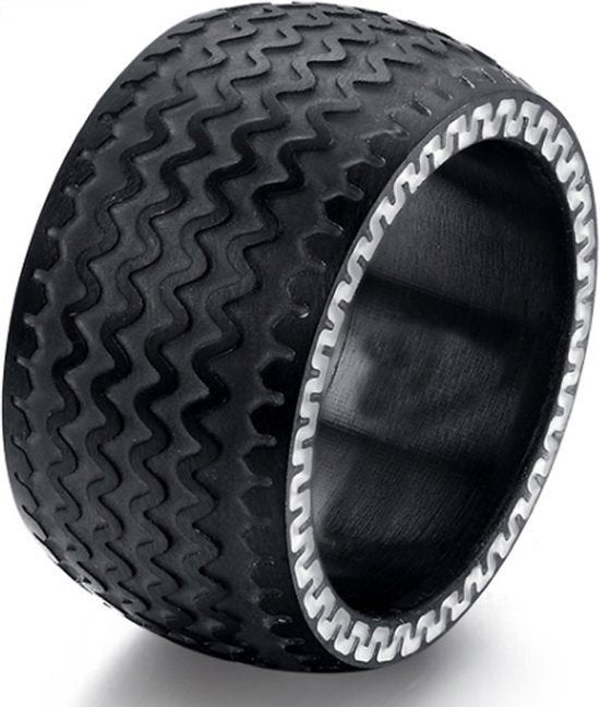 Bague pour homme en acier inoxydable « Fat Boy tyre », Enlèvement ou Envoi, Neuf, Homme