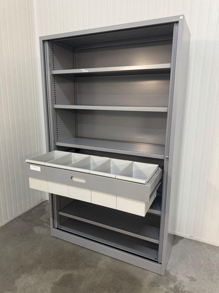Armoire à portes roulantes Pami 196x120x45cm, 25 à 50 cm, Synthétique, Avec serrure, 100 à 150 cm