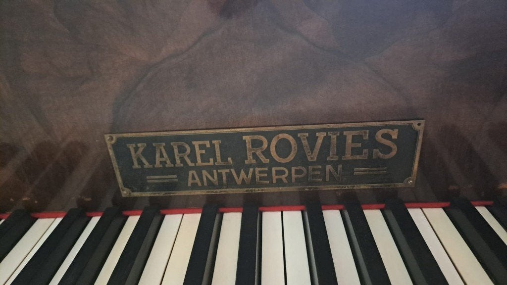 Vleugelpiano Karel Rovies, Antwerpen, Ophalen, Gebruikt, Bruin, Piano