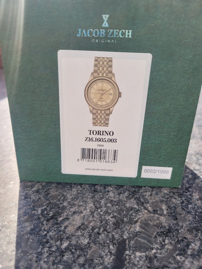 Jacob Zech Torino Limited Edition Nummer 2! SEIKO Nieuw!, Enlèvement ou Envoi, Étanche, Neuf, Blanc