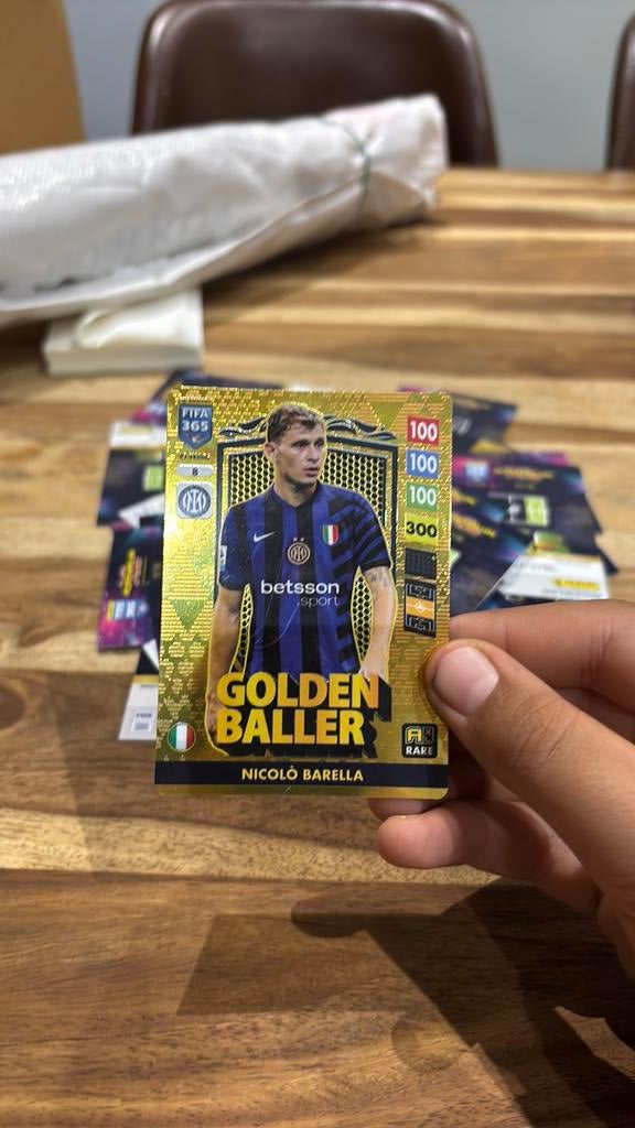 Voetbalkaart golden baller nicolò barrlla, Ophalen of Verzenden