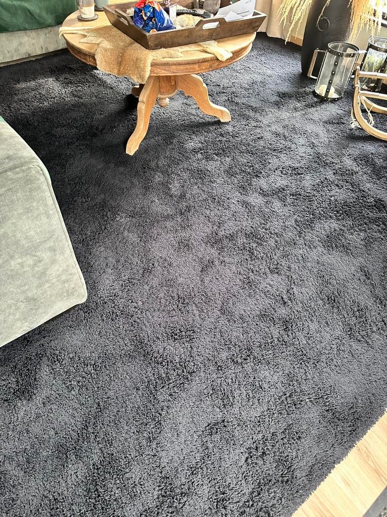 Groot vloerkleed, Maison & Meubles, Ameublement | Revêtements de sol, Enlèvement, Comme neuf, Noir