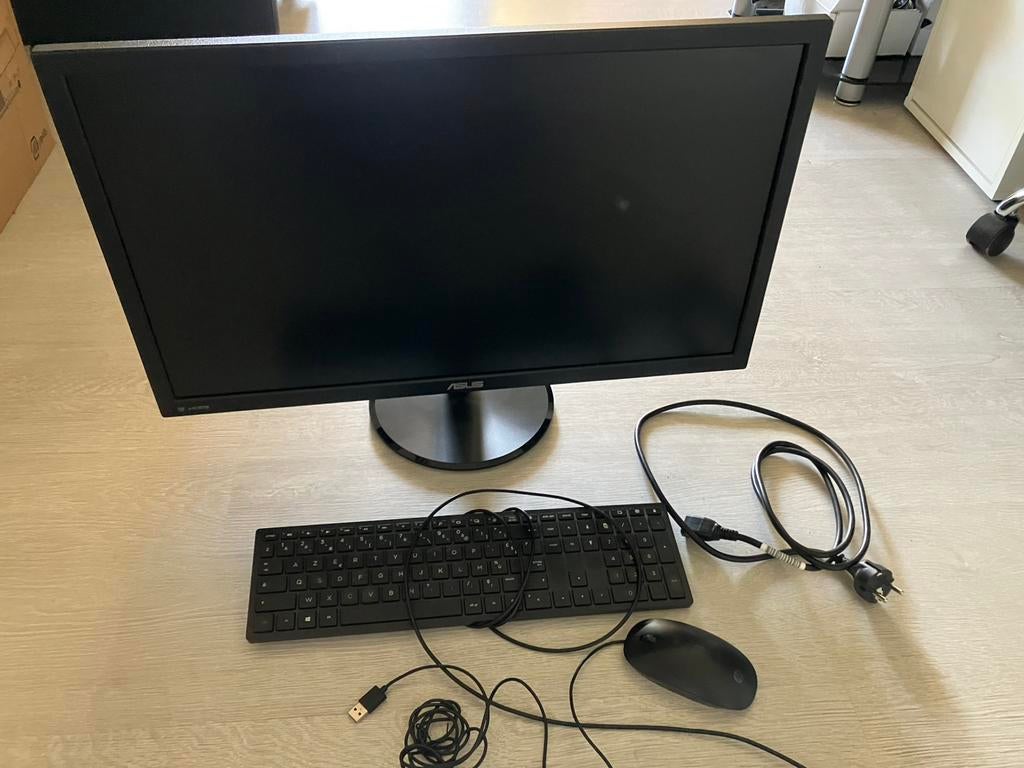 Ecran PC 27 pouces + souris + clavier, IPS, Full HD, Minder dan 1 ms, Zo goed als nieuw