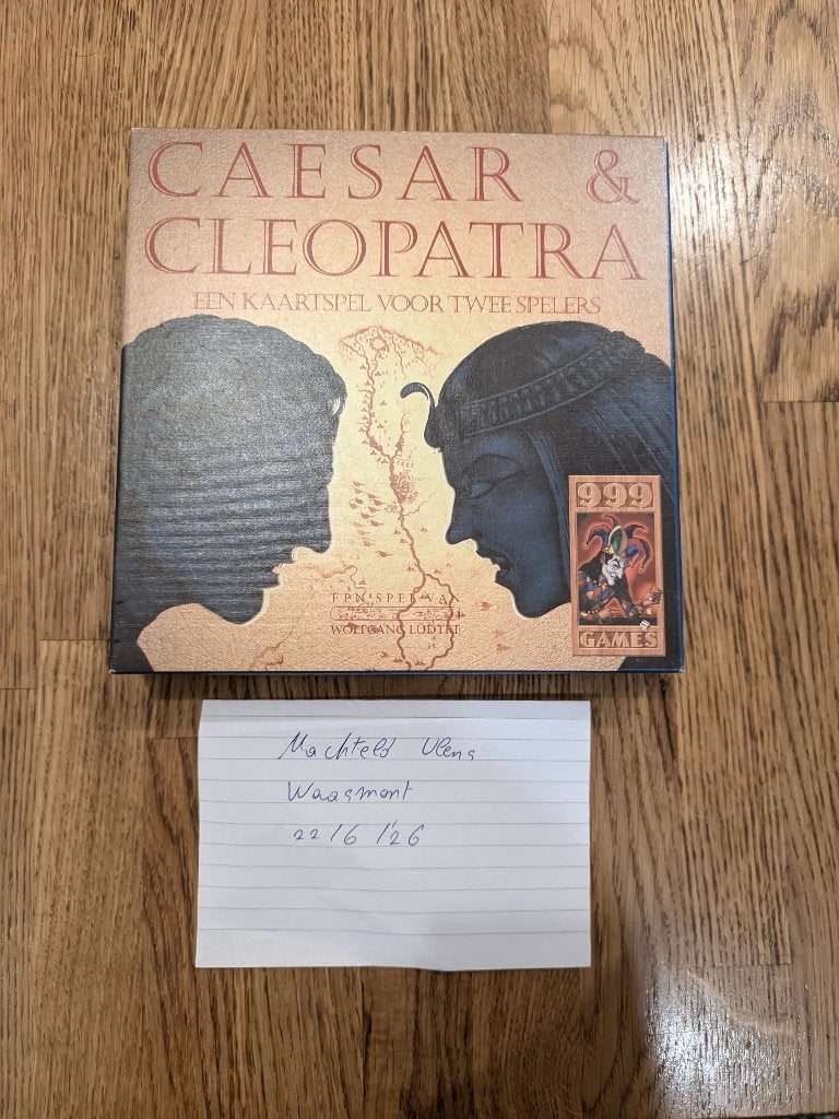 Caesar en Cleopatra (NL) - 1 keer gespeeld, Hobby en Vrije tijd, Een of twee spelers, Ophalen, Zo goed als nieuw, 999 Games